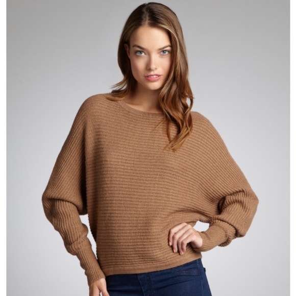 BCBG Maxazria Camel Wool Dolman Sleeve Sweater | XS - Picture 1 of 4